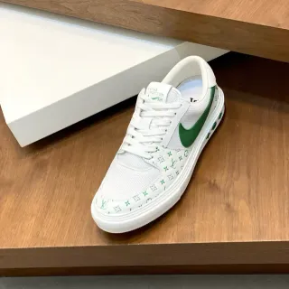 Louis Vuitton LV Trainer Brancos Verdes Monogram-Printed Low-Top Lifestyle Sneakers