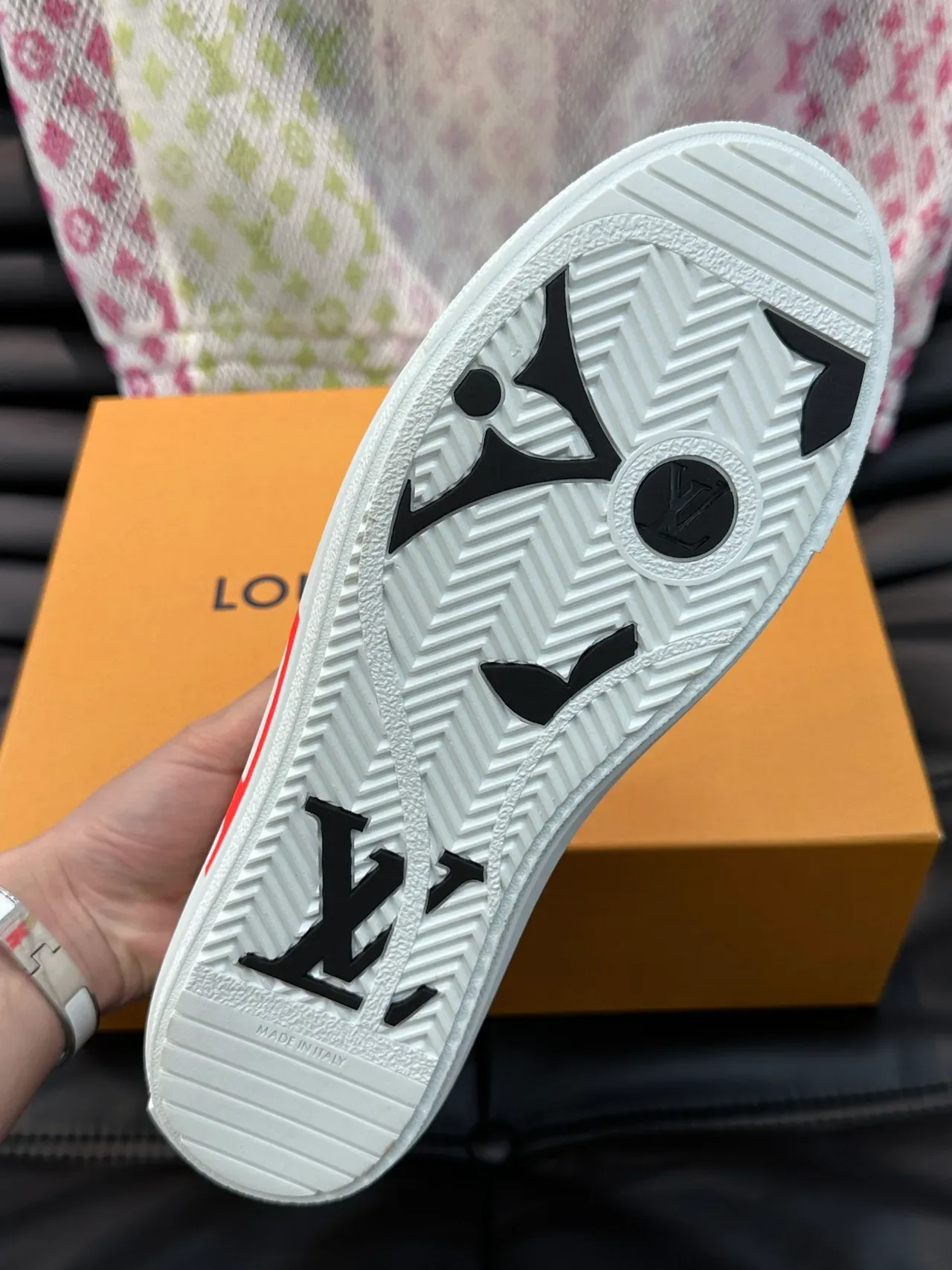 Louis Vuitton LV Trainer White Yellow Low-Top Leather Upper Lifestyle Sneakers 2
