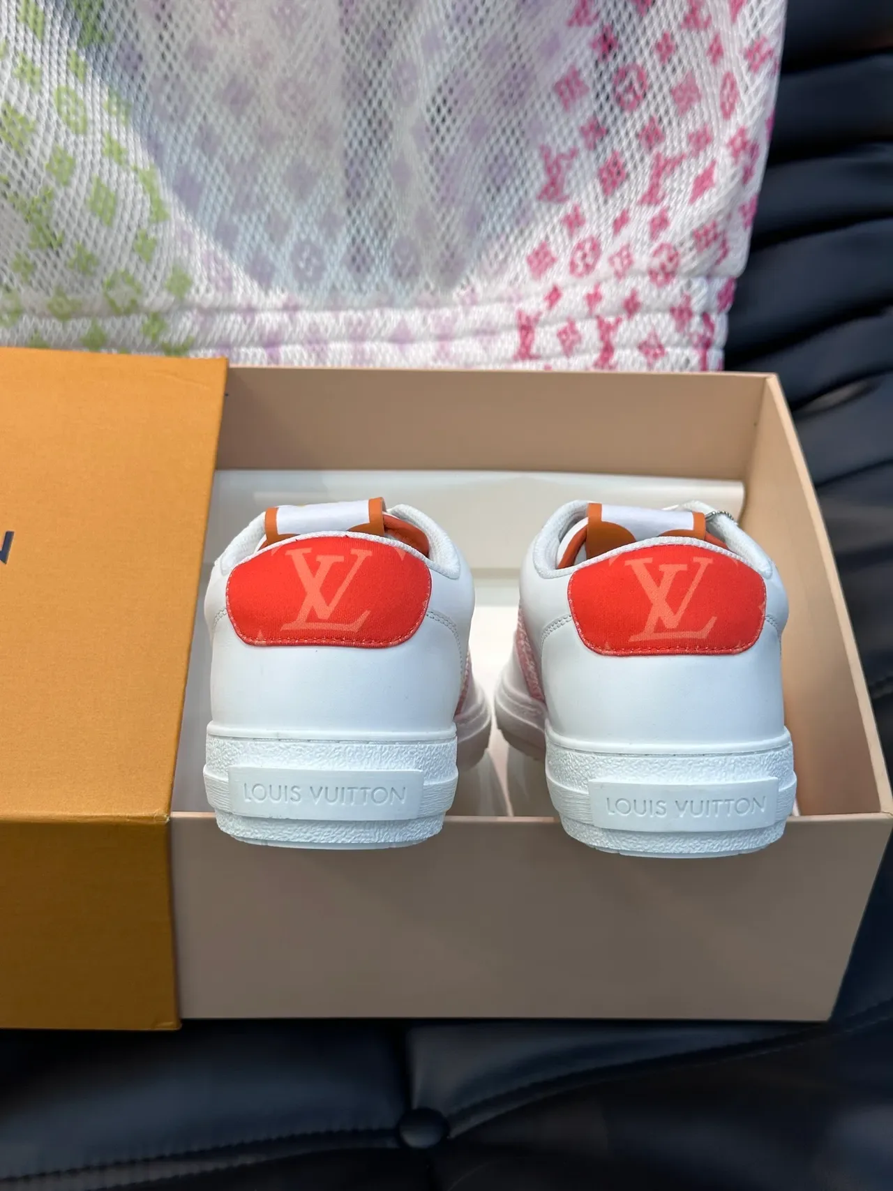 Louis Vuitton LV Trainer White Yellow Low-Top Leather Upper Lifestyle Sneakers 3