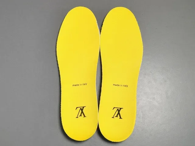 Louis Vuitton LV Trainer Yellow White Low-Top Monogram Textile Lifestyle Sneakers 5