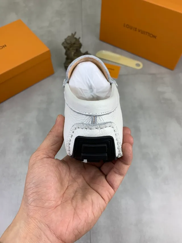 Louis Vuitton LV Twist Loafer White Pebbled Leather Loafer 3