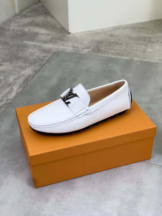 Louis Vuitton LV Twist Loafer White Pebbled Leather Loafer 4