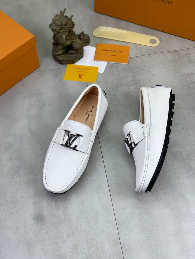 Louis Vuitton LV Twist Loafer White Pebbled Leather Loafer 5