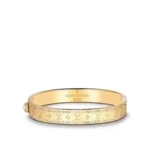 Louis Vuitton Monogram Bangle Gold Silver Bracelet