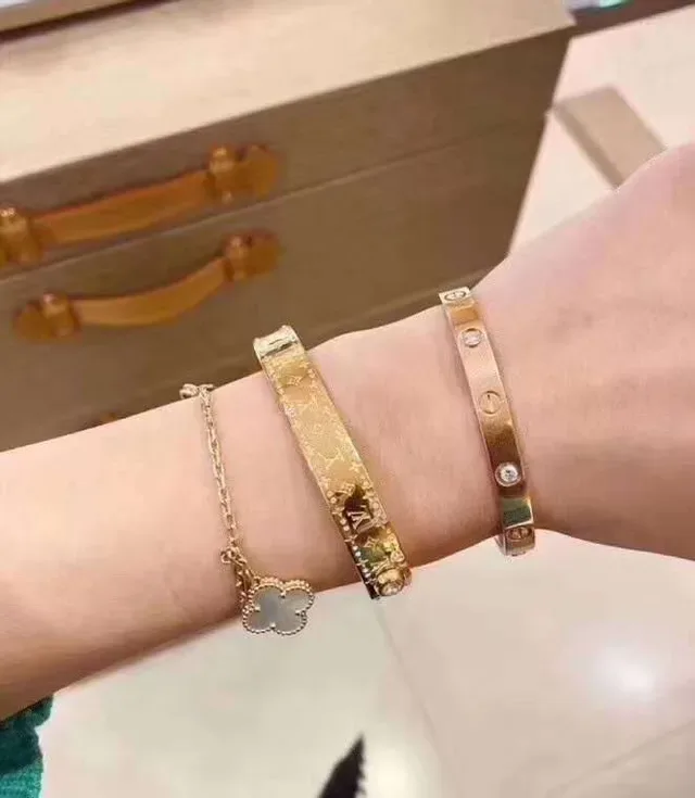 Louis Vuitton Monogram ব্যাঙ্গল সোনা রুপা 2