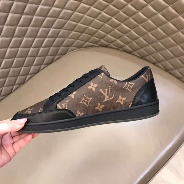 Louis Vuitton Monogram Canvas and Black Leather Low-Top Lifestyle Sneaker 3