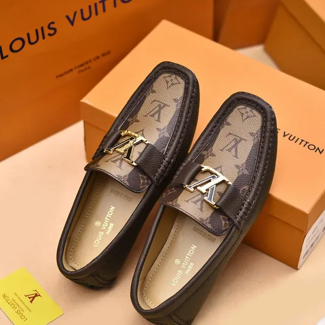 Louis Vuitton Monogram Canvas and Leather Loafers 3