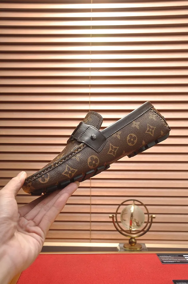 Louis Vuitton Monogram Canvas Leather Strap Loafers 6