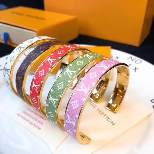 Louis Vuitton Monogram Cuff Brown and Gold Bracelet 7