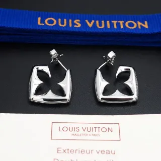 Louis Vuitton Monogram أقراط زهرة مربعة