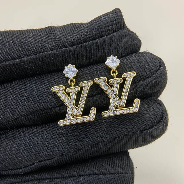 Louis Vuitton Monogram Pavé Crystal Dangling Earrings 3