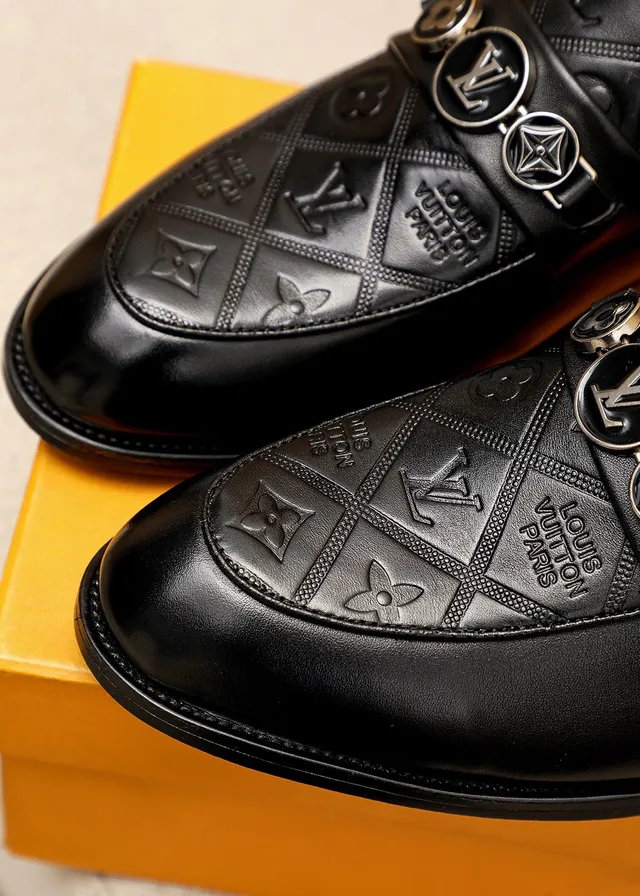 Louis Vuitton Monogram Quilted Loafer Black Leather Loafers 4