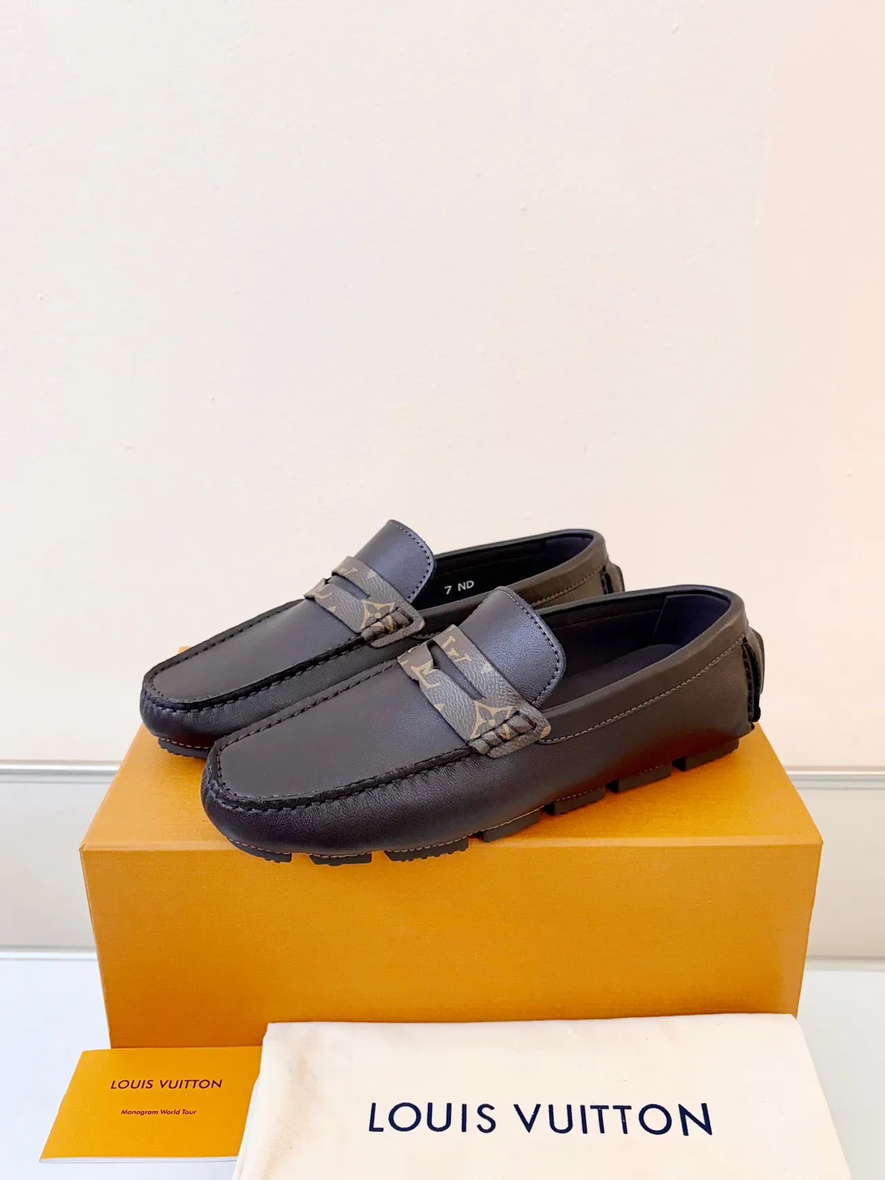 Louis Vuitton Monogram Strap Loafer Brown Leather Loafers 2