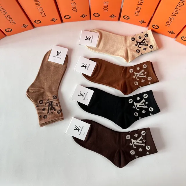 Louis Vuitton Monogrammed Cuff Ankle Socks 5