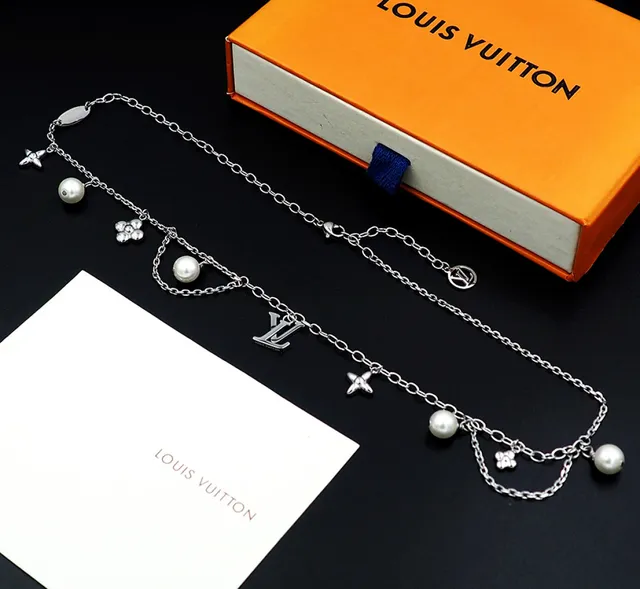 Louis Vuitton Multi-Charms Gold-Tone Pearl Necklace 6