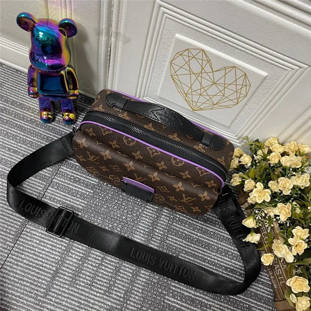 Louis Vuitton Multi Pochette Accessoires বাদামী সবুজ মোনোগ্রাম ক্যানভাস পাইপিং অ্যাকসেন্ট মেসেঞ্জার ব্যাগ 5