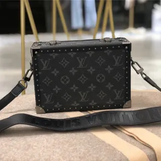 Louis Vuitton Petite Malle Black Monogram Trunk-Style Tote Bag
