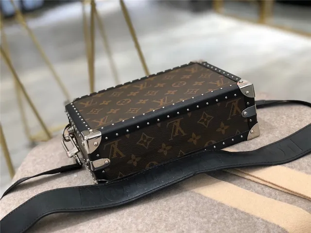 Louis Vuitton Petite Malle Black Monogram Trunk-Style Tote Bag 5