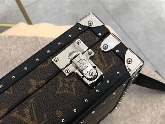 Louis Vuitton Petite Malle Black Monogram Trunk-Style Tote Bag 6
