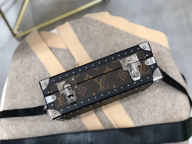 Louis Vuitton Petite Malle Black Monogram Trunk-Style Tote Bag 7
