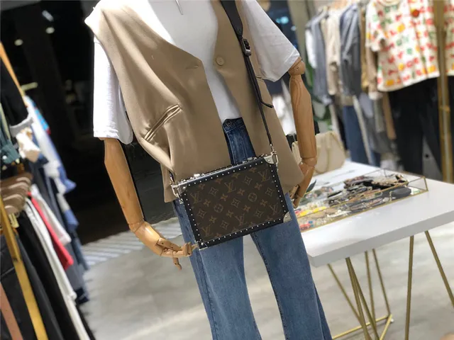 Louis Vuitton Petite Malle Black Monogram Trunk-Style Tote Bag 10