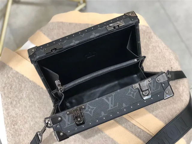 Louis Vuitton Petite Malle Black Monogram Trunk-Style Tote Bag 12