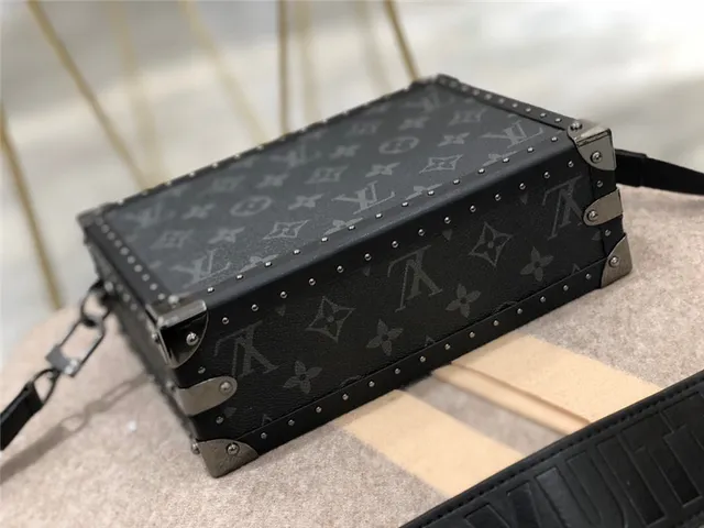 Louis Vuitton Petite Malle Black Monogram Trunk-Style Tote Bag 15