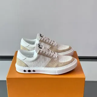 Louis Vuitton Run Away Beige White Monogram Canvas Layered Textile And Leather zapatillas lifestyle