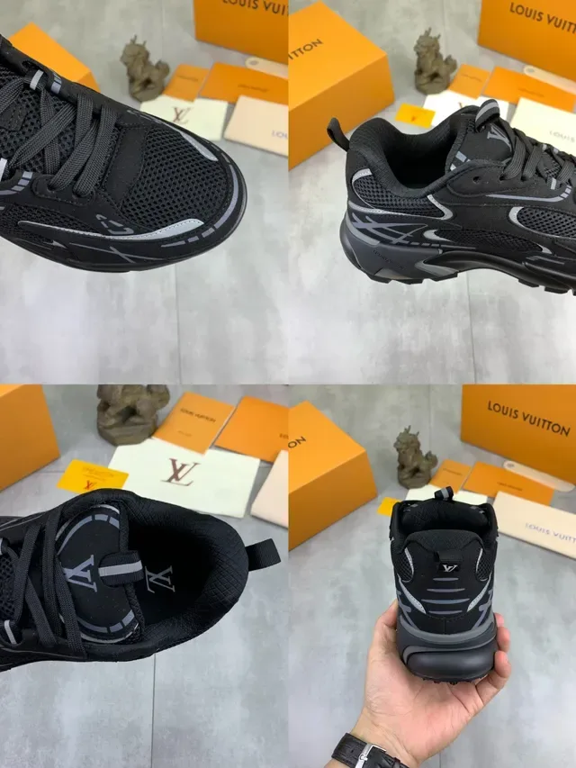 Louis Vuitton Run Away Black and Gray Lifestyle Sneakers 2