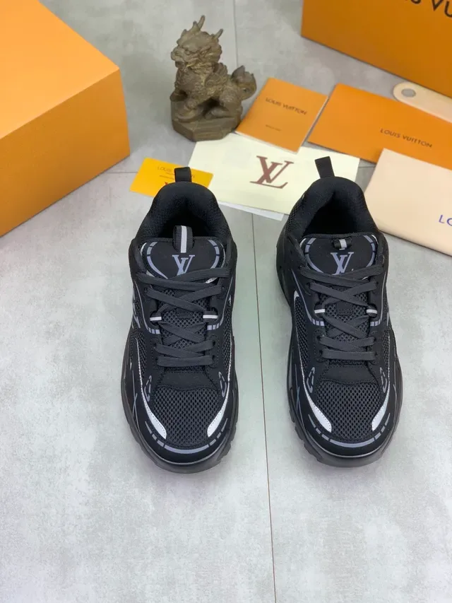 Louis Vuitton Run Away Black and Gray Lifestyle Sneakers 5
