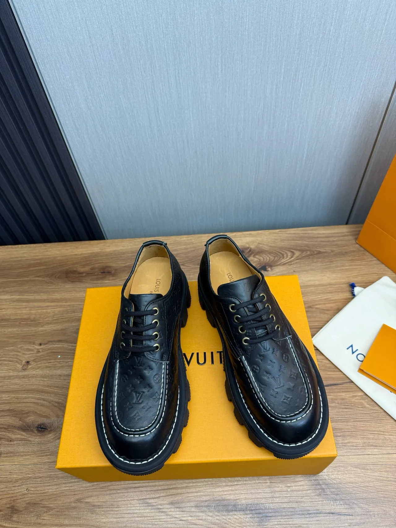 Louis Vuitton Run Away Black Monogram Oxford Shoes 2