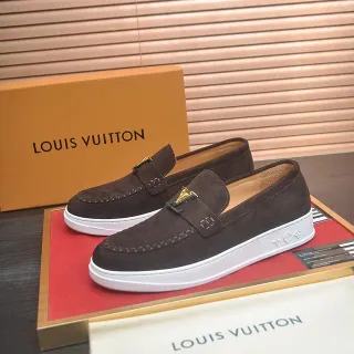 Louis Vuitton Run Away أحذية لوفر بني سويدية