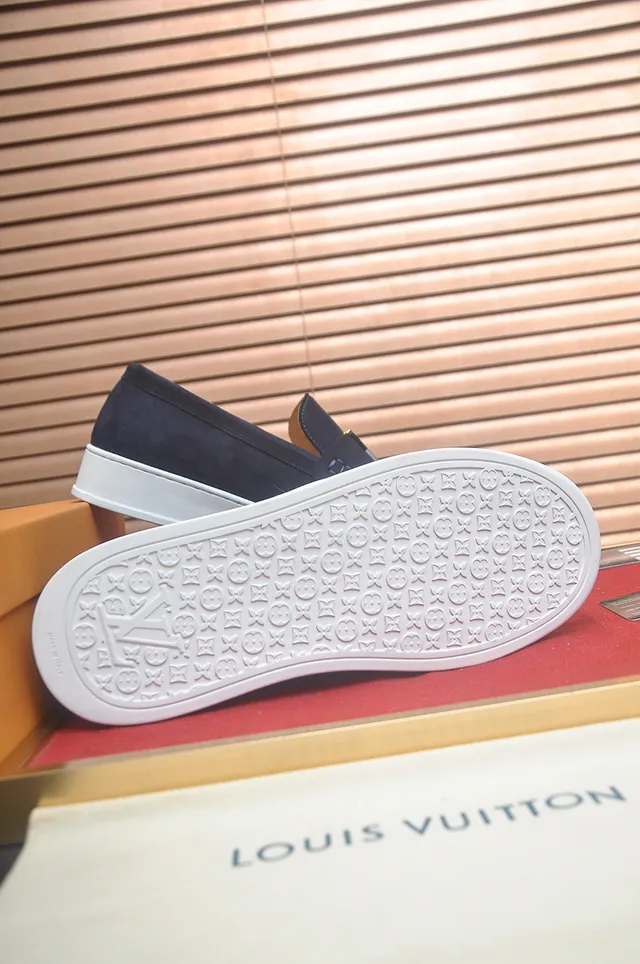Louis Vuitton Run Away Navy Suede Loafers 3