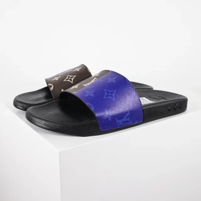 Louis Vuitton Run Away Slide Purple Monogram Black Slippers 2