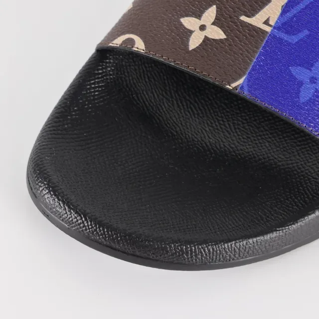 Louis Vuitton Run Away Slide Purple Monogram Black Slippers 5