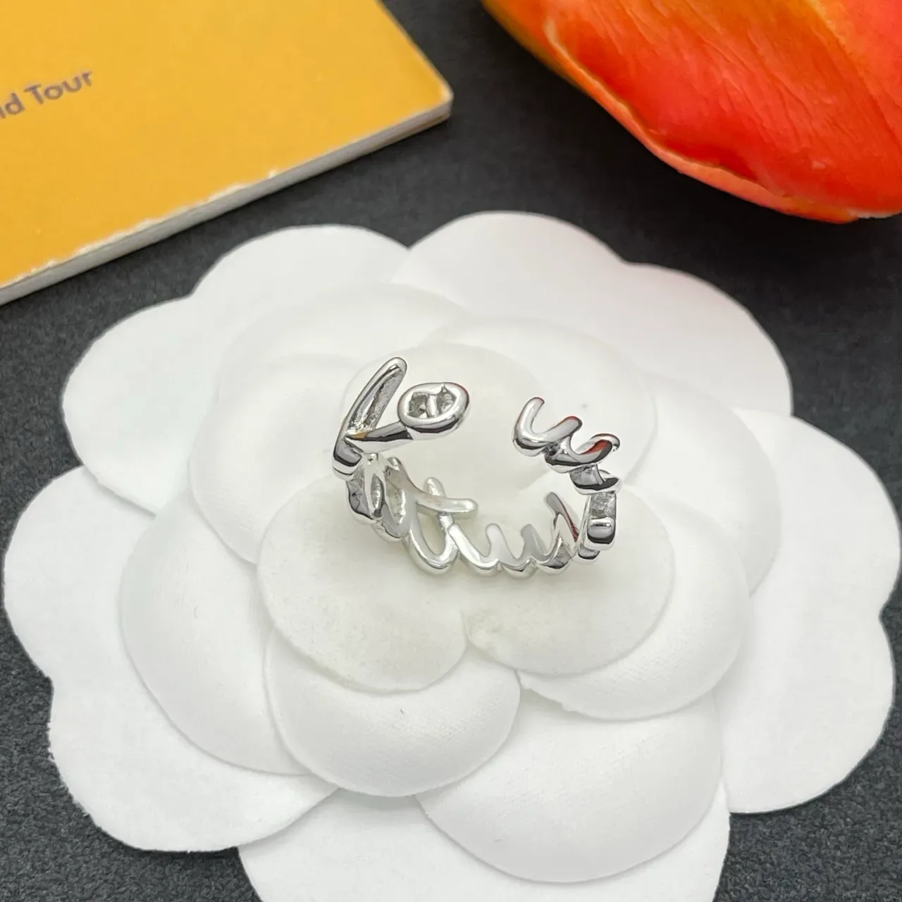 Louis Vuitton Script Logo Silver Ring 4