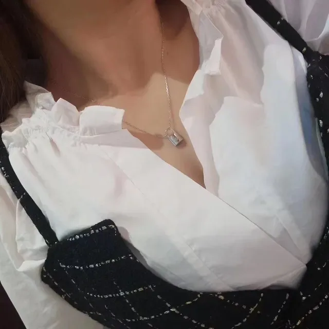 Louis Vuitton Silver Lockit Pendant Necklace 3