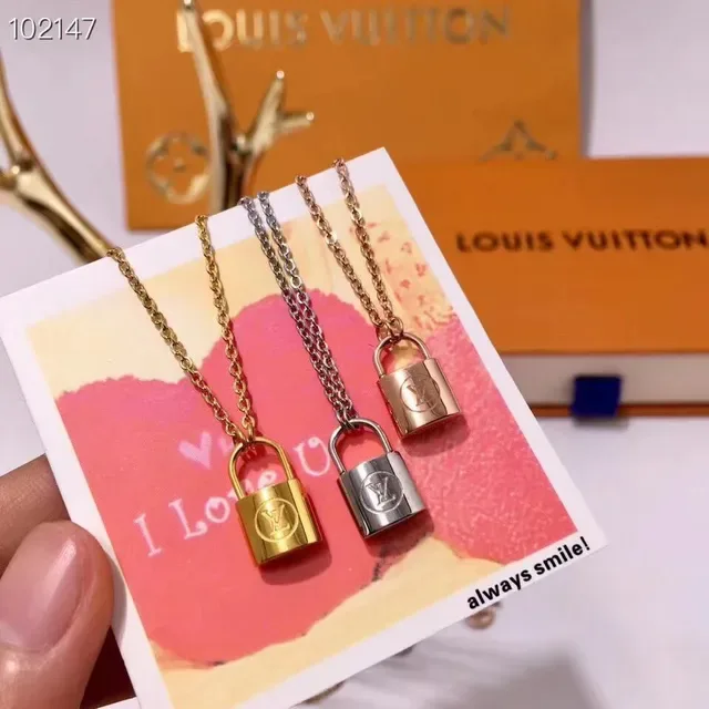 Louis Vuitton Silver Lockit Pendant Necklace 8