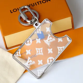 Louis Vuitton Transparent White Acrylic Monogram Print Phone Accessory