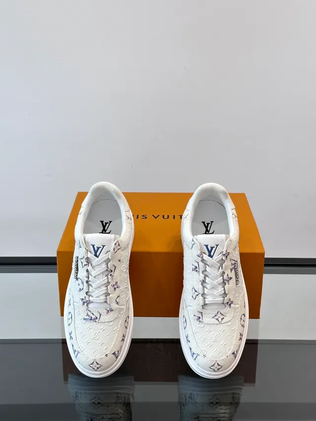 Louis Vuitton White Multicolor Monogram-Print Textile Upper Chunky Platform Sole Lifestyle Sneakers 4