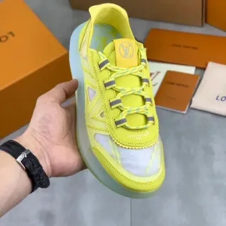 Louis Vuitton Zapatillas Lifestyle Amarillo Transparente Capa Superior Sintética y Malla Suela Translucida