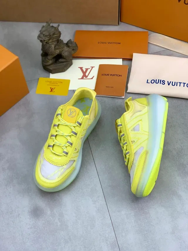 Louis Vuitton Zapatillas Lifestyle Amarillo Transparente Capa Superior Sintética y Malla Suela Translucida 5