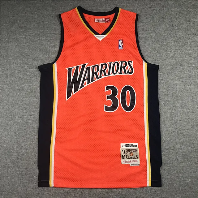 Mitchell & Ness Hardwood Classics Orange Warriors #30 Steph Curry Camiseta 2