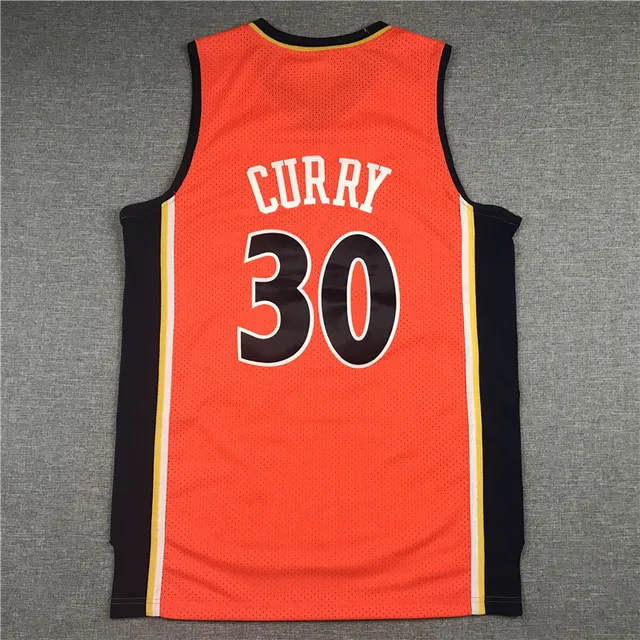 Mitchell & Ness Hardwood Classics Orange Warriors #30 Steph Curry Camiseta 3