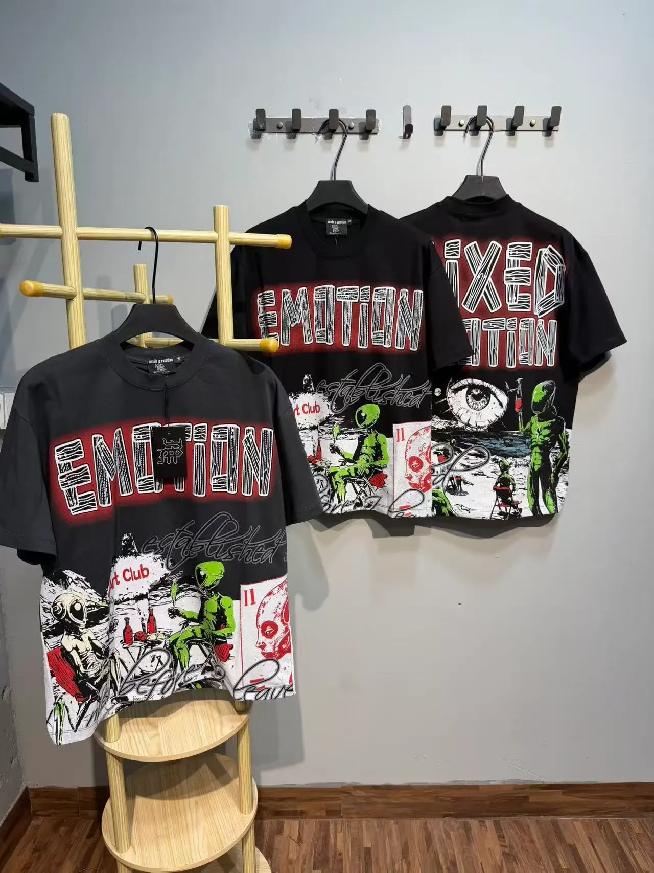Mixed Emotion Emotion Graphic Print Oversized T-Shirt 2