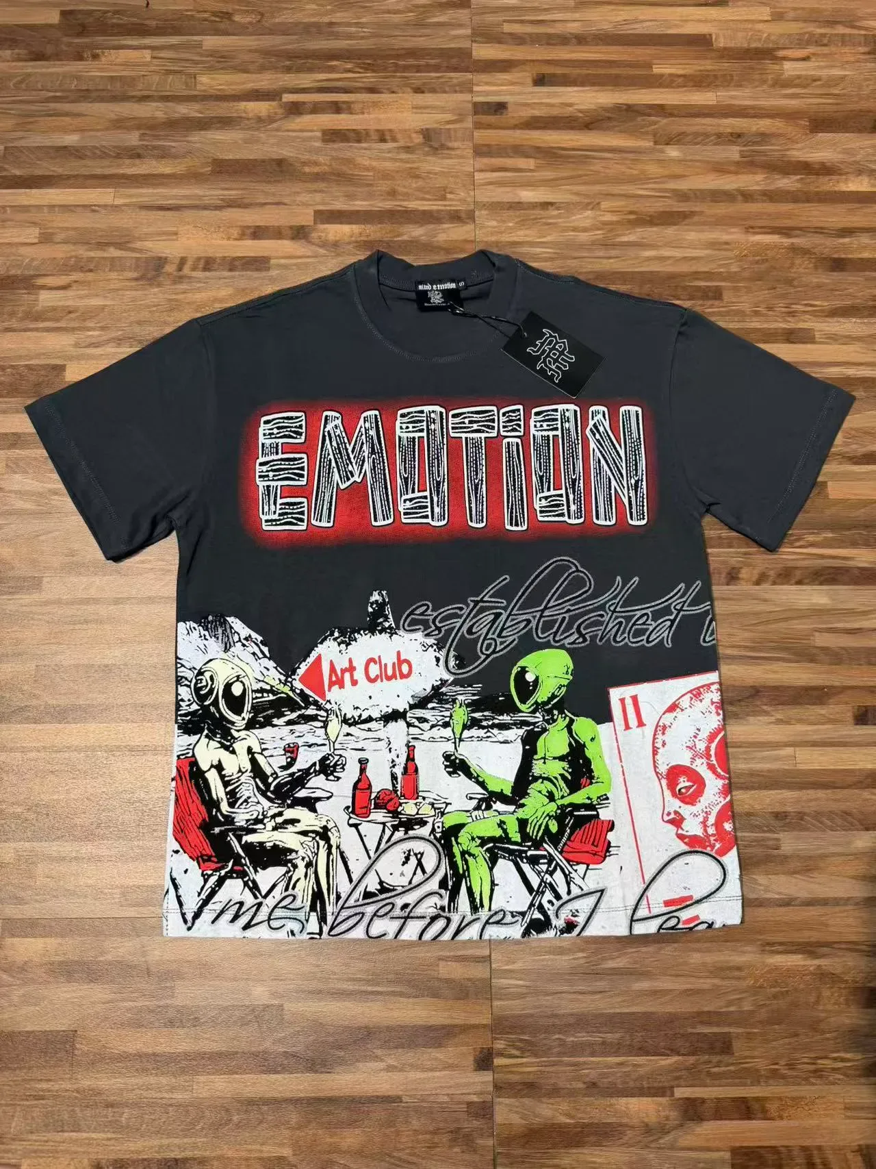 Mixed Emotion Emotion Graphic Print Oversized T-Shirt 4