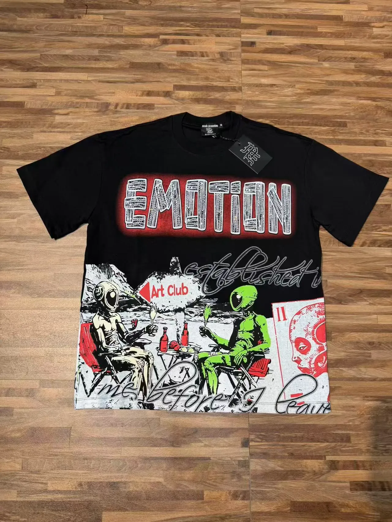 Mixed Emotion Emotion Graphic Print Oversized T-Shirt 6