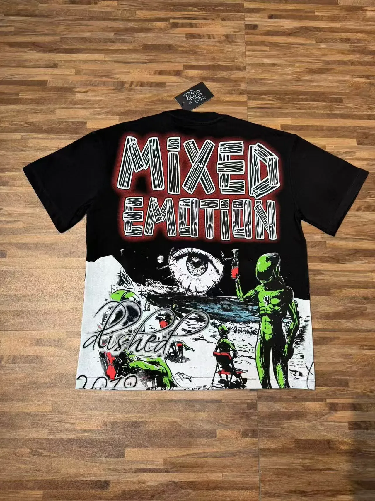 Mixed Emotion Emotion Graphic Print Oversized T-Shirt 7