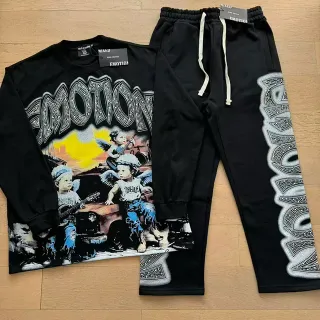 Mixed Emotion EMOTION Rhinestone Graphic Tracksuit