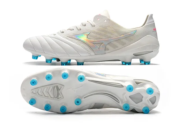 Mizuno Morelia White and Gold Firm-Ground Soccer Shoes 23